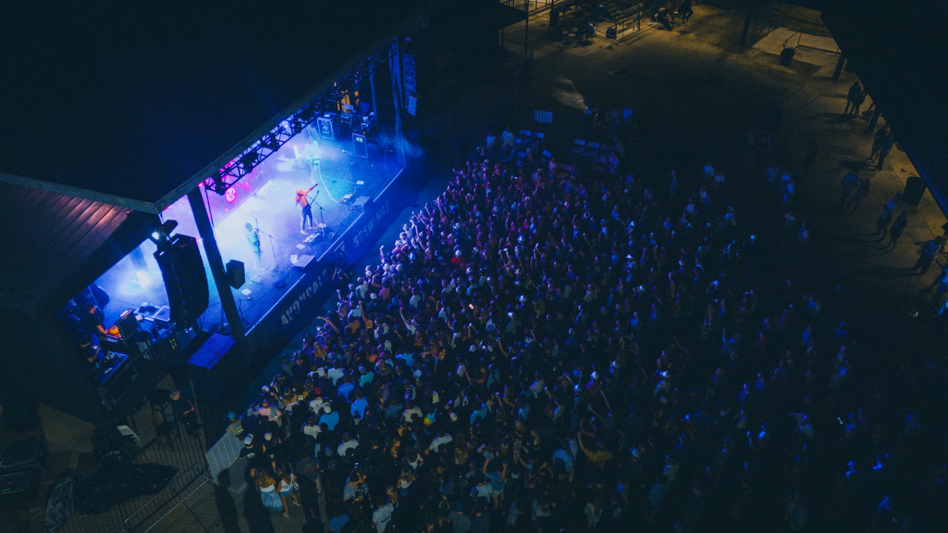 Aerial event photography - Live on Stage